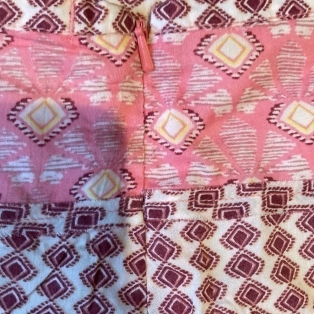 Prana Isadora Pink Grapevine Geometric Pattern Midi Skirt - Picture 6 of 8